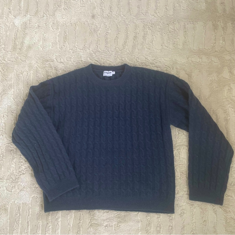 NA-KD x Claire Rose cable knit sweater